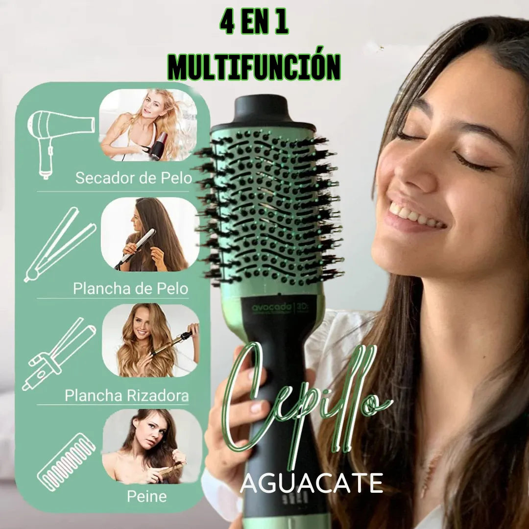 Cepillo Secador 3 en 1: Alisa, Seca y Da Volumen