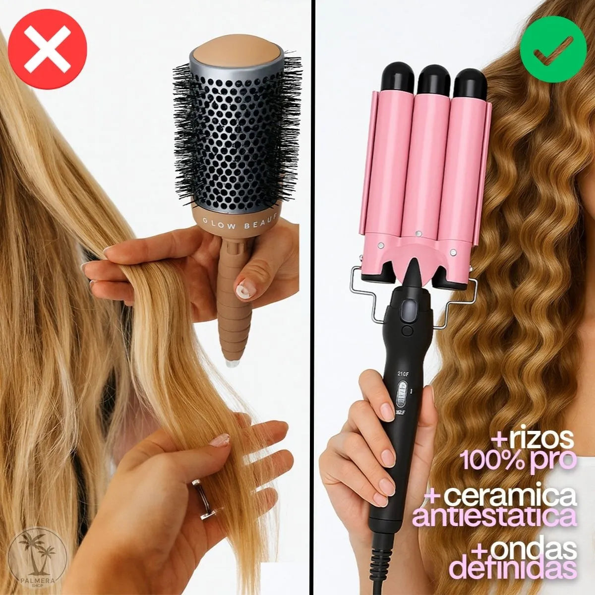 Plancha Rizadora Ondas de Sirena –Brillo, Volumen y Estilo