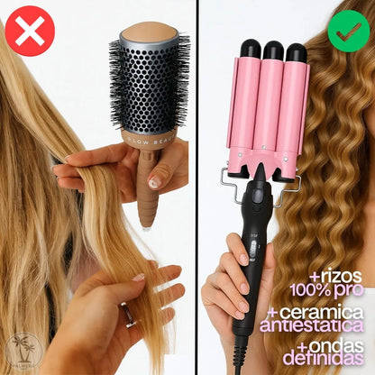 Plancha Rizadora Ondas de Sirena –Brillo, Volumen y Estilo