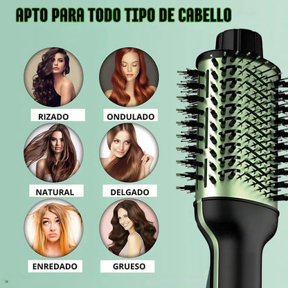 Cepillo Secador 3 en 1: Alisa, Seca y Da Volumen
